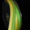 The Ribbon People Green and Yellow Stripe Wired Craft Ribbon 0.75" x 108 Yards